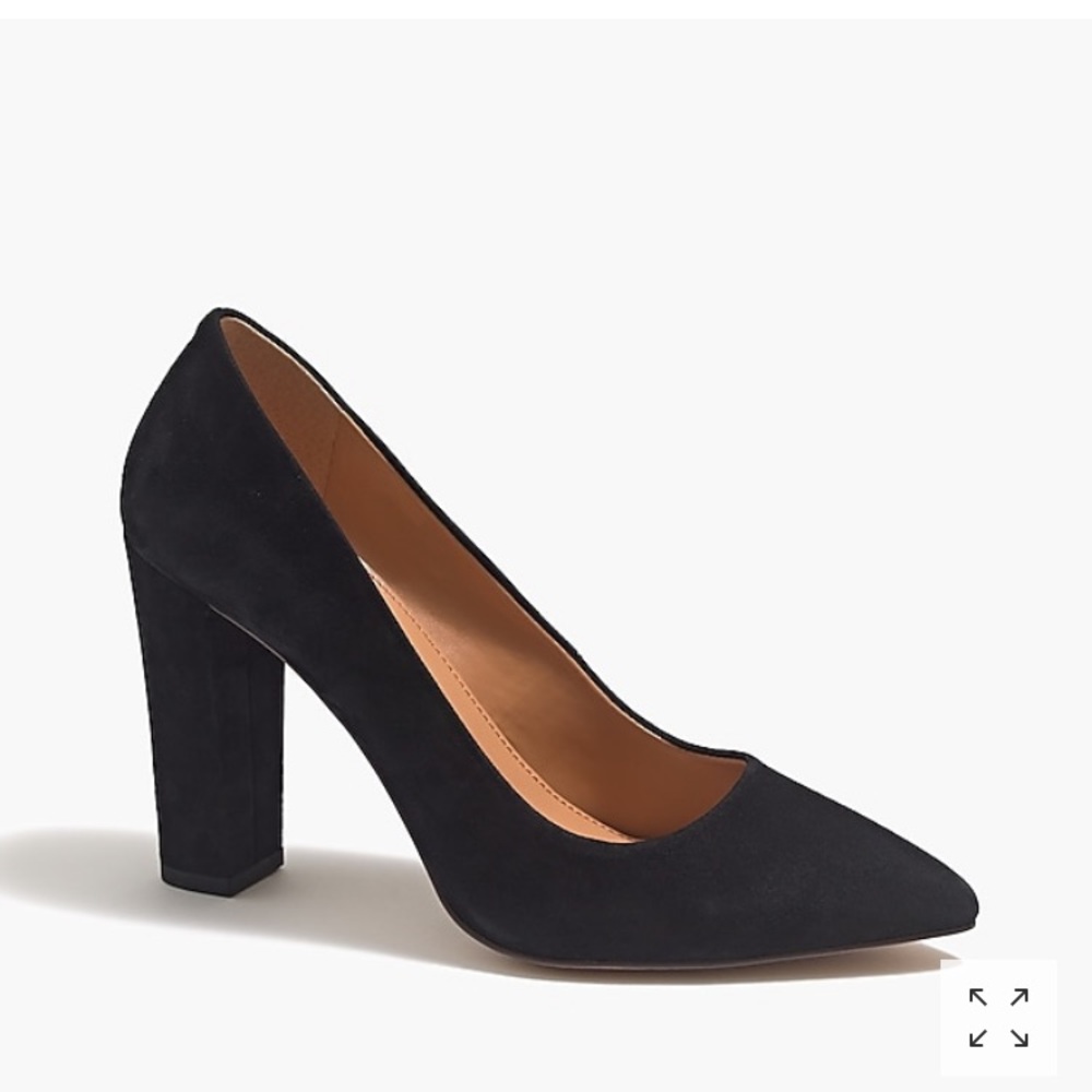J. Crew suede pointy toe pumps